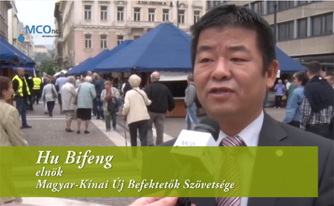 Hu Bifeng, a Magyar-Kínai Új Befektetők Szövetségének (MKBSZ) elnöke